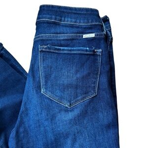 Kancan Women’s Skinny Jean Size 7 Dark Wash Frayed Hem Stretchy